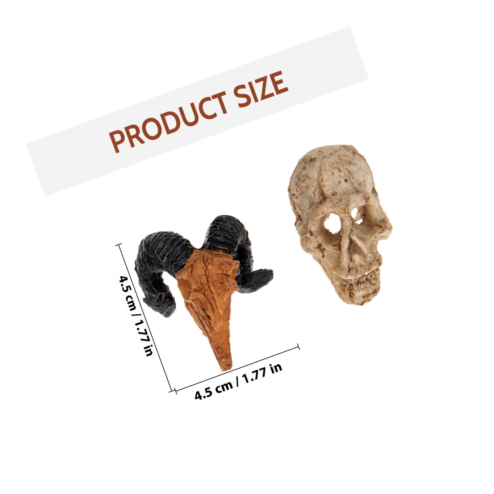 4Pcs Small Skull Ornament Resi - Bonsai Garden Landscape Design 评论和价格