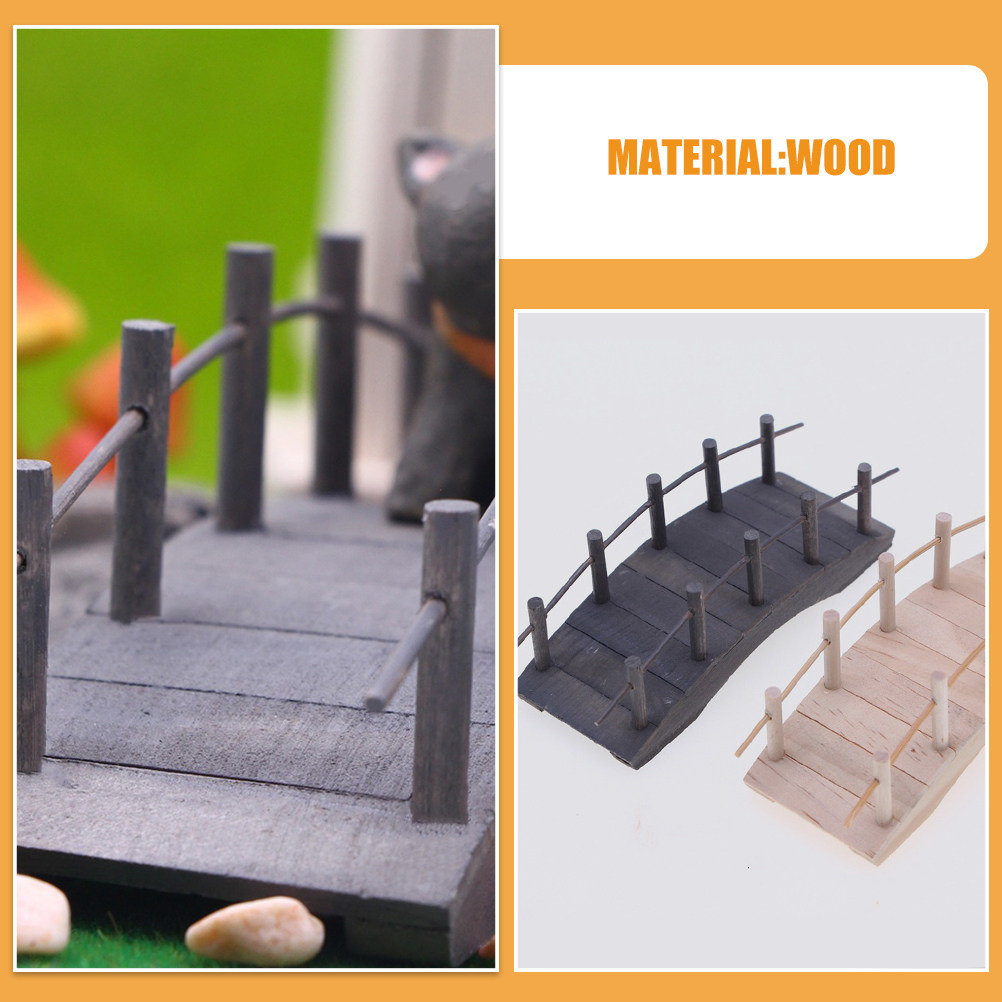 2Pcs Miniature Vintage Wooden  - Bonsai Garden Landscape Design 评论和价格