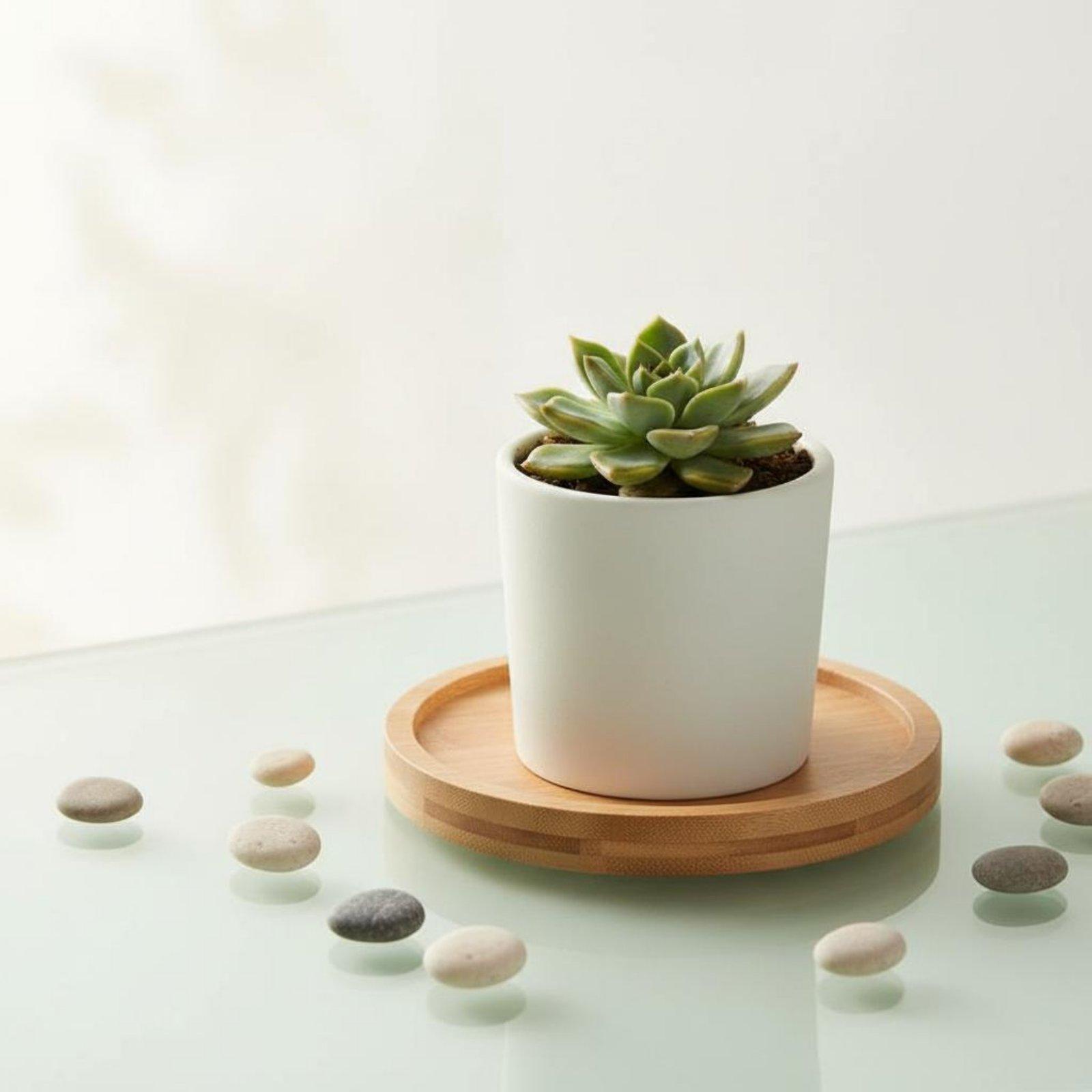 Industrial Tray Bamboo Plant S - Drip Tray Saucer 评论和价格