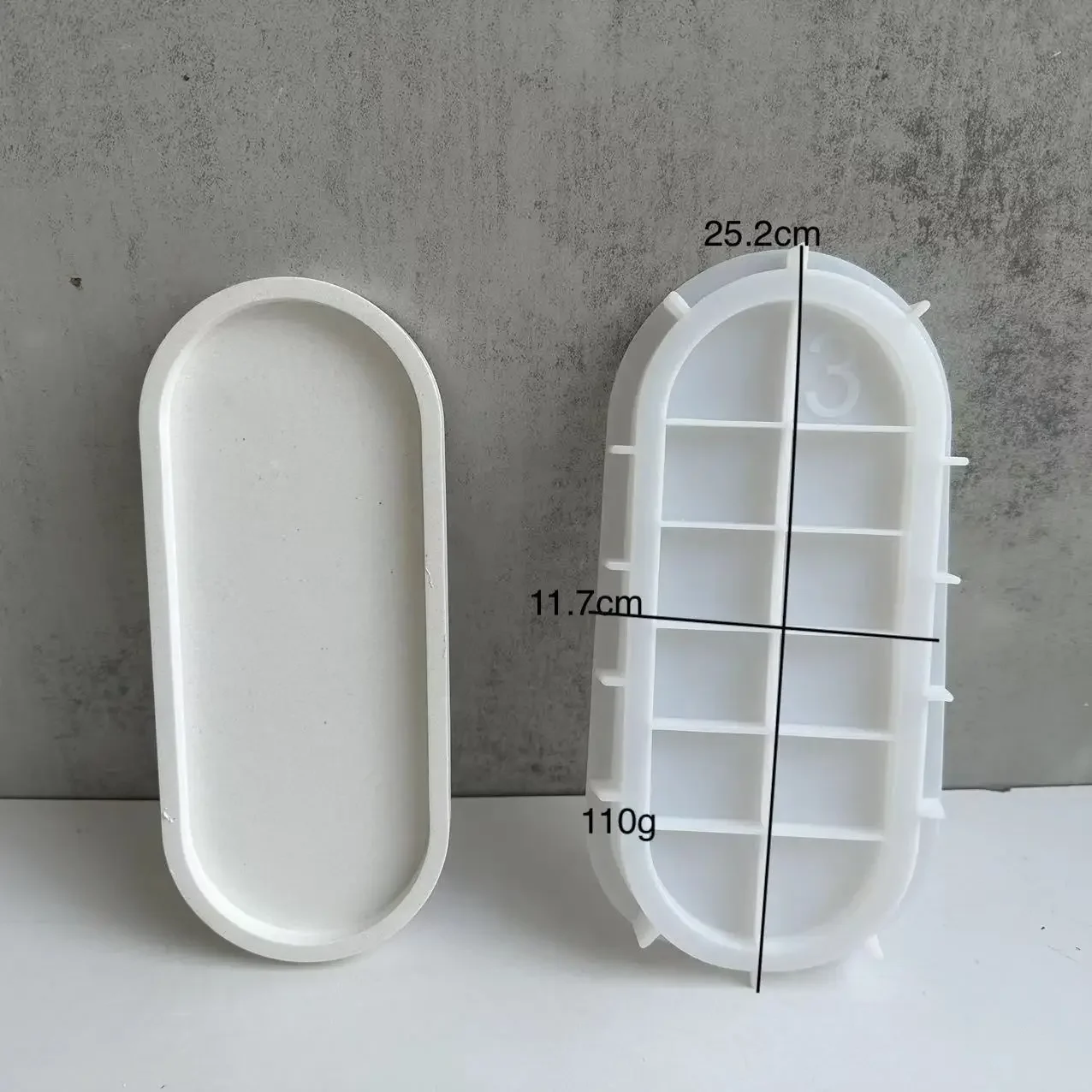 Oval Flower Pot Base Mold Ceme - Drip Tray Saucer 评论和价格