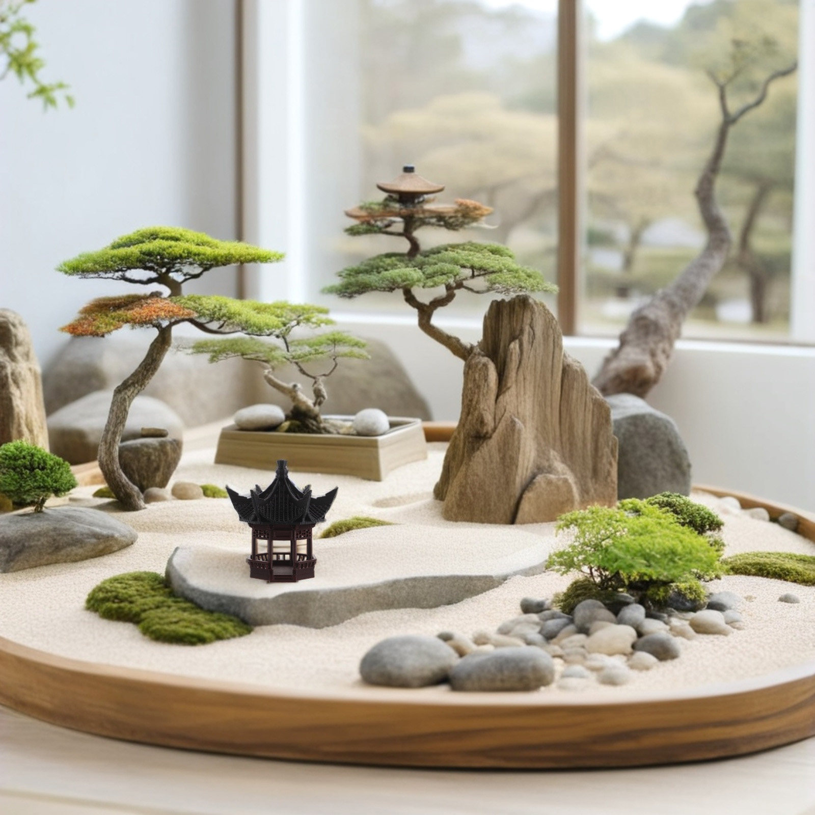Miniature Pagoda Landscape Orn - Bonsai Garden Landscape Design 评论和价格