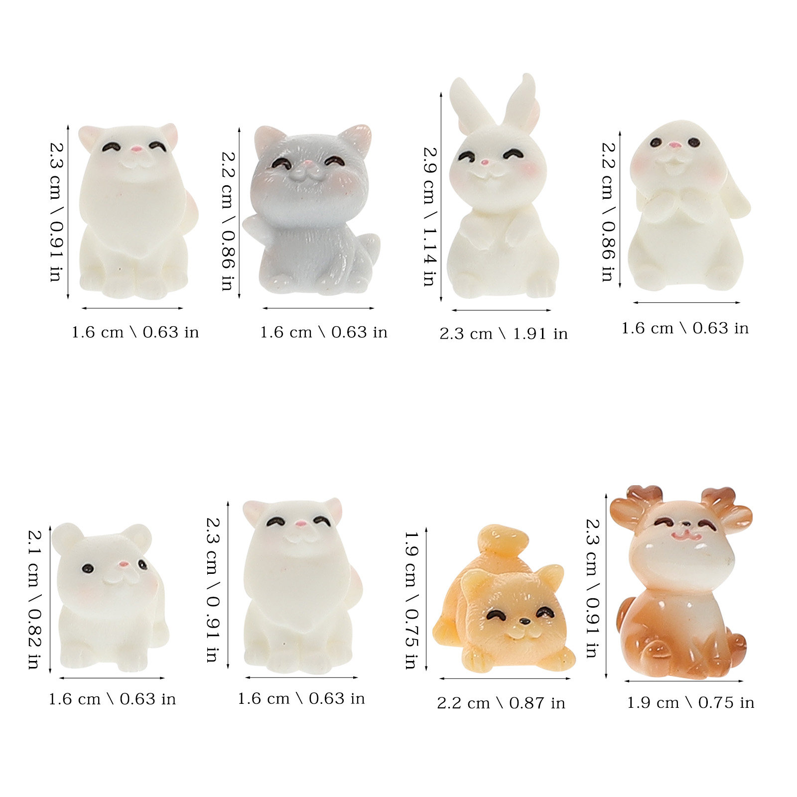 11Pcs Mini Animal Resin Orname - Bonsai Garden Landscape Design 评论和价格