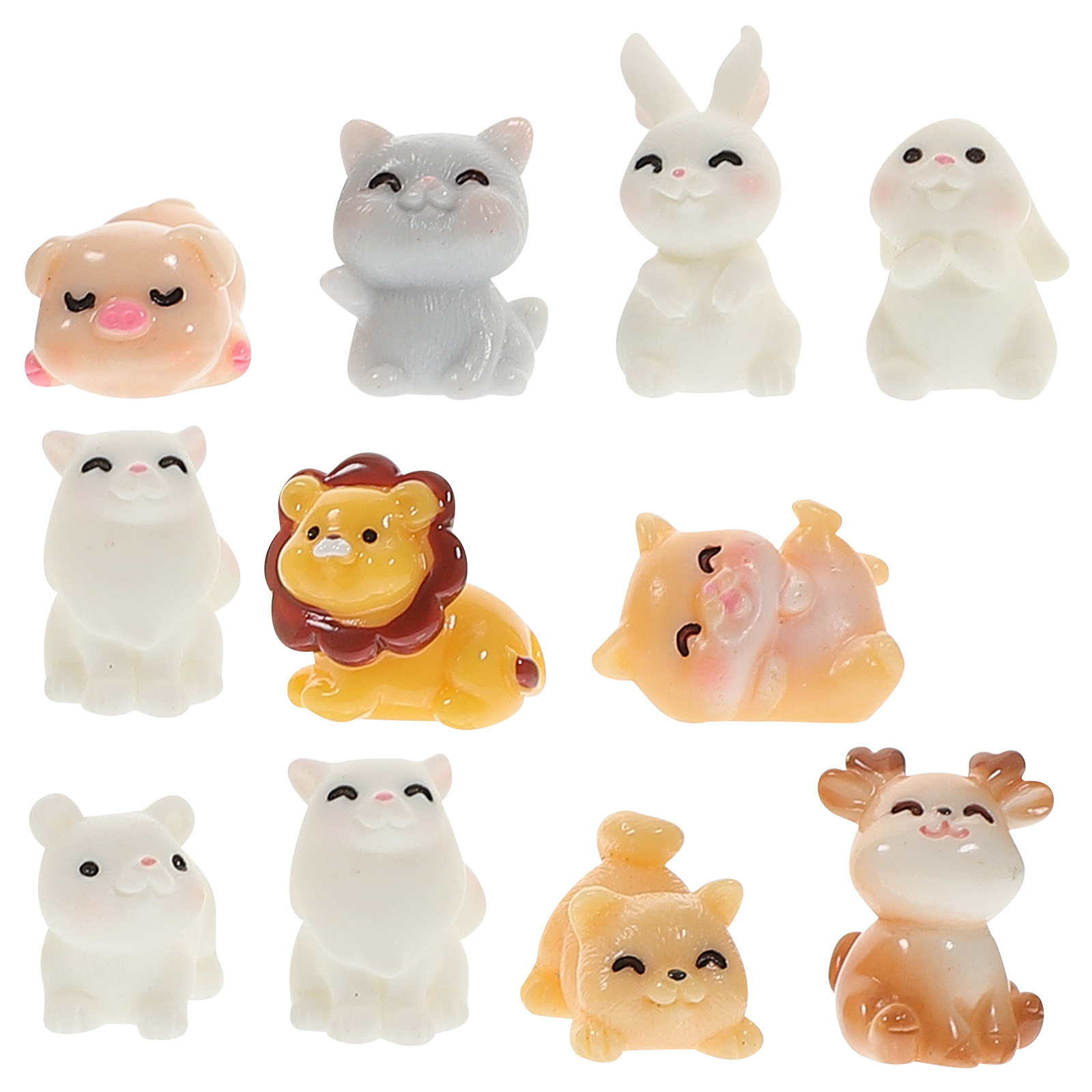 11Pcs Mini Animal Resin Orname - Bonsai Garden Landscape Design 评论和价格